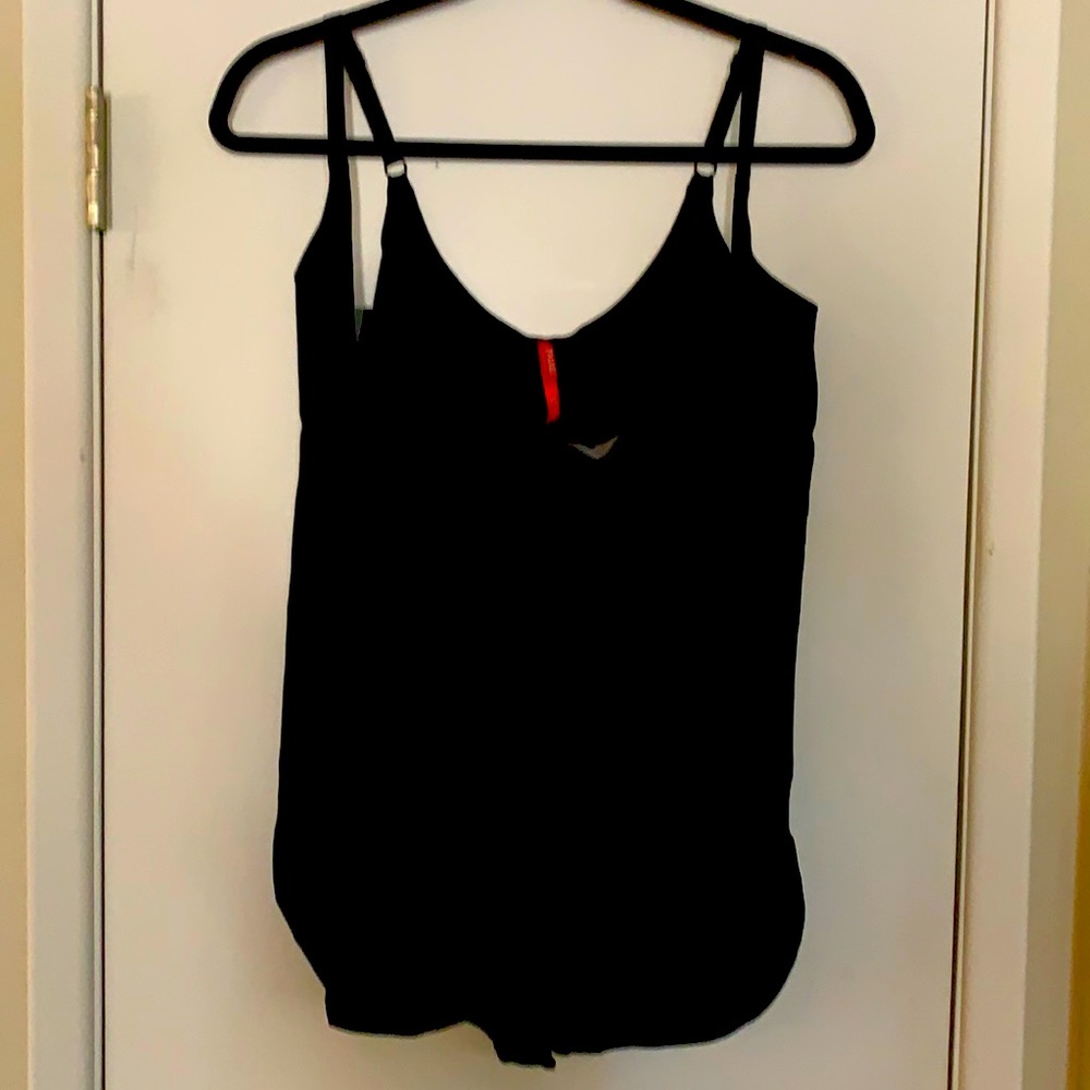 Spank bodysuit, 3X, black open bust